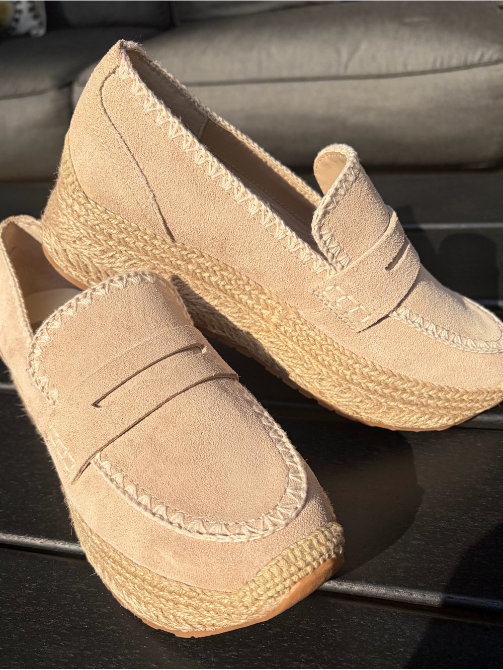 Dolce Vita - Size 7.5 Suede Espadrille Platform Loafers